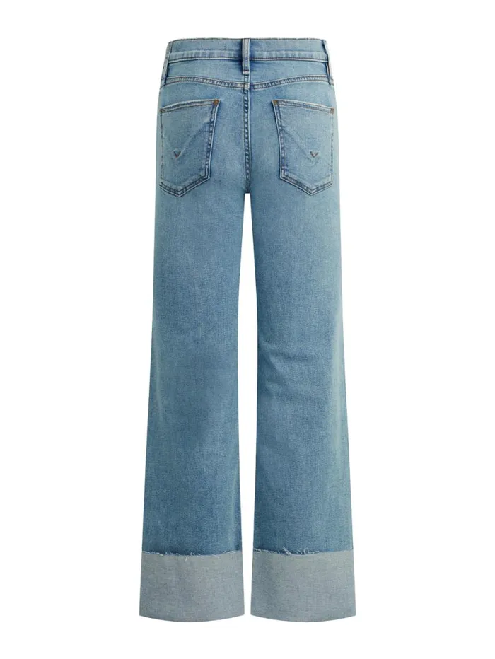 Hudson Jeans Petite Inseams Rosie MidRise Wide Leg Petite Jean W Cuff Oak 8211 Women