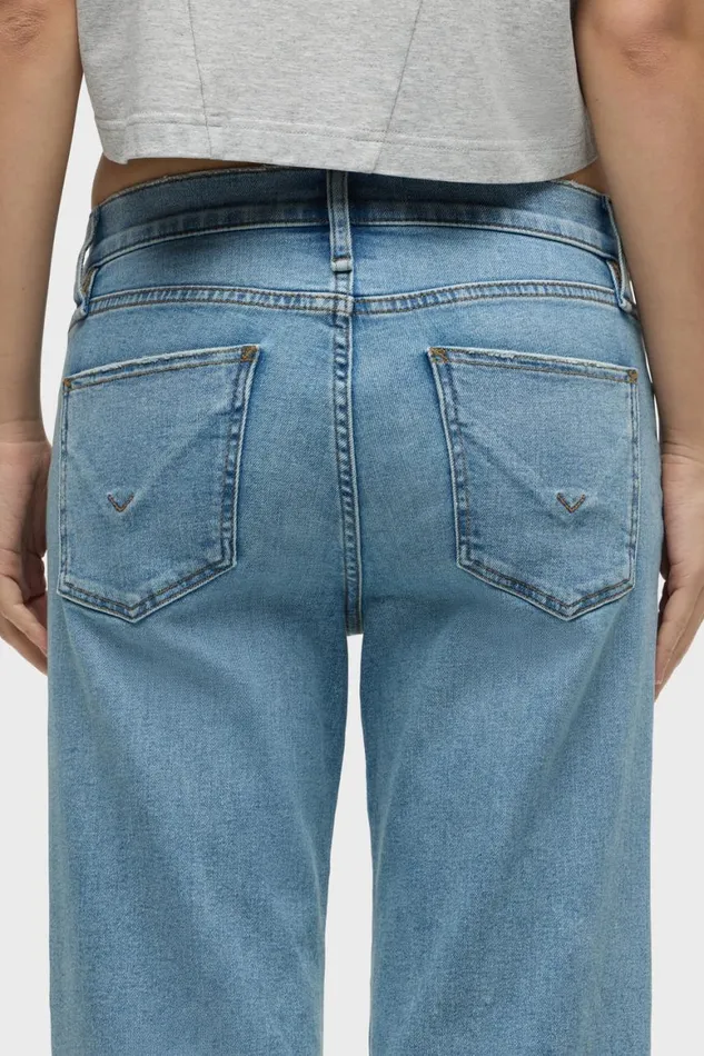 Hudson Jeans Petite Inseams Rosie MidRise Wide Leg Petite Jean W Cuff Oak 8211 Women