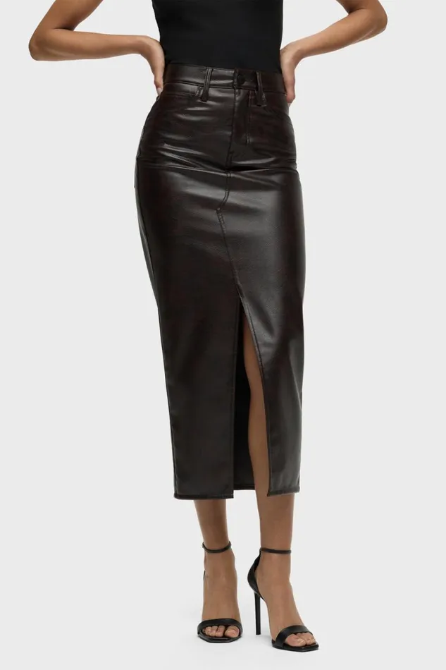 Hudson Jeans Skirts Reconstructed Skirt Marbled Vegan Leather 8211 Women