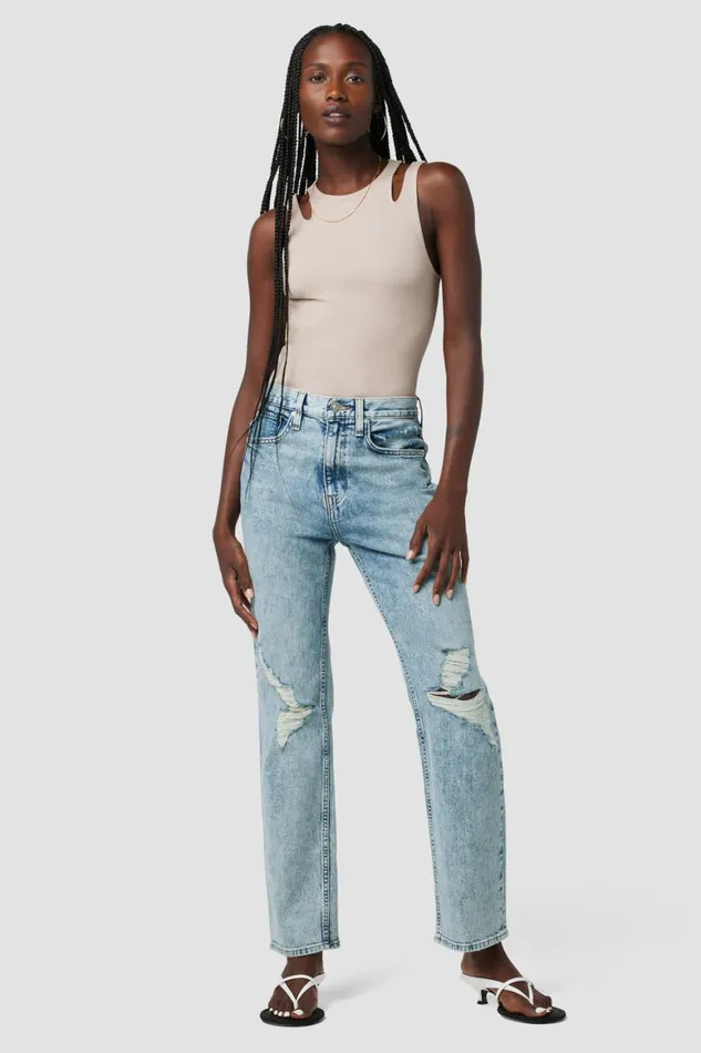Hudson Jeans Straight Jade HighRise Straight Loose Fit Jean Heartbeats 8211 Women Hudson Jeans Straight Jade HighRise Straight Loose Fit Jean Heartbeats 8211 Women