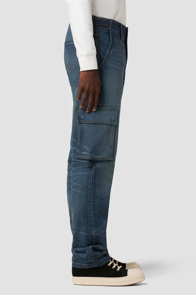 Hudson Jeans Straight Leg Reese Straight Cargo Jean Dark Pacific 8211 Men