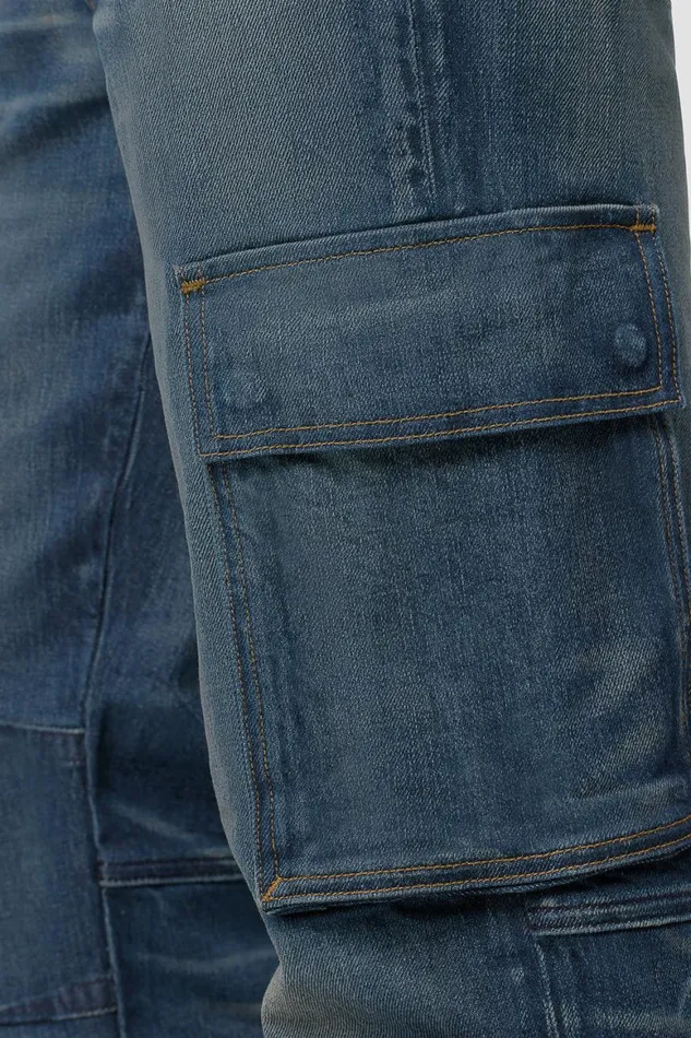 Hudson Jeans Straight Leg Reese Straight Cargo Jean Dark Pacific 8211 Men