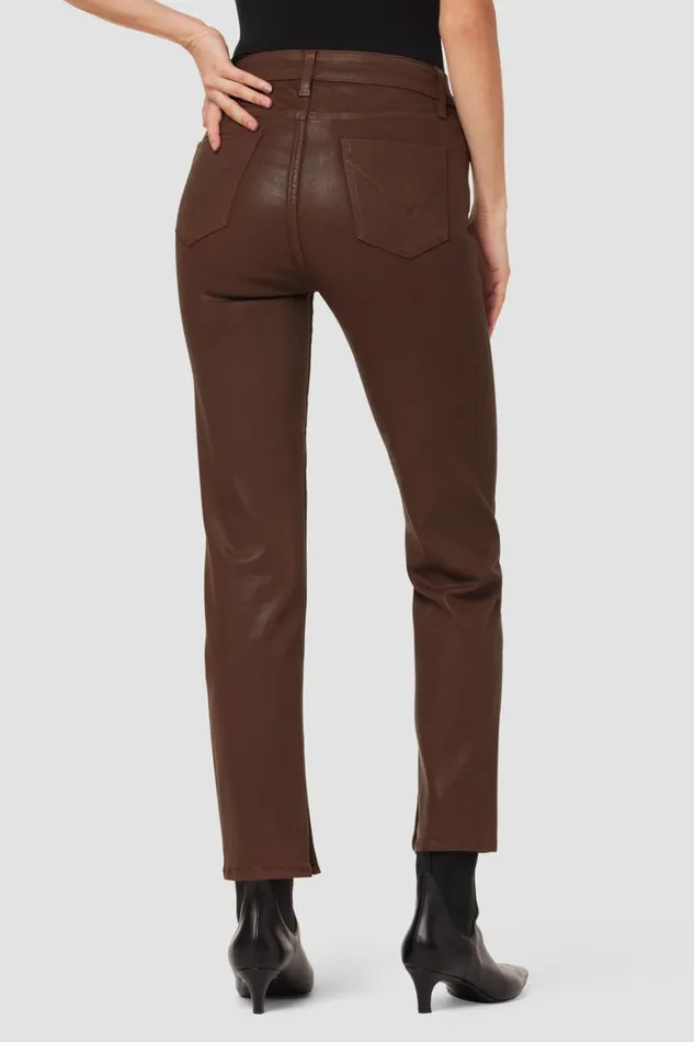 Hudson Jeans Straight Nico MidRise Straight Ankle Jean W Slit Hem Coated Tortoise Shell 8211 Women Hudson Jeans Straight Nico MidRise Straight Ankle Jean W Slit Hem Coated Tortoise Shell 8211 Women