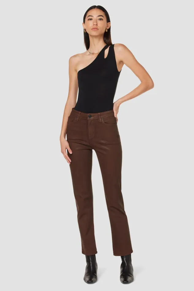 Hudson Jeans Straight Nico MidRise Straight Ankle Jean W Slit Hem Coated Tortoise Shell 8211 Women Hudson Jeans Straight Nico MidRise Straight Ankle Jean W Slit Hem Coated Tortoise Shell 8211 Women
