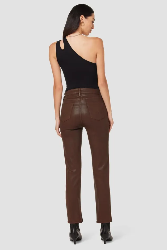 Hudson Jeans Straight Nico MidRise Straight Ankle Jean W Slit Hem Coated Tortoise Shell 8211 Women Hudson Jeans Straight Nico MidRise Straight Ankle Jean W Slit Hem Coated Tortoise Shell 8211 Women