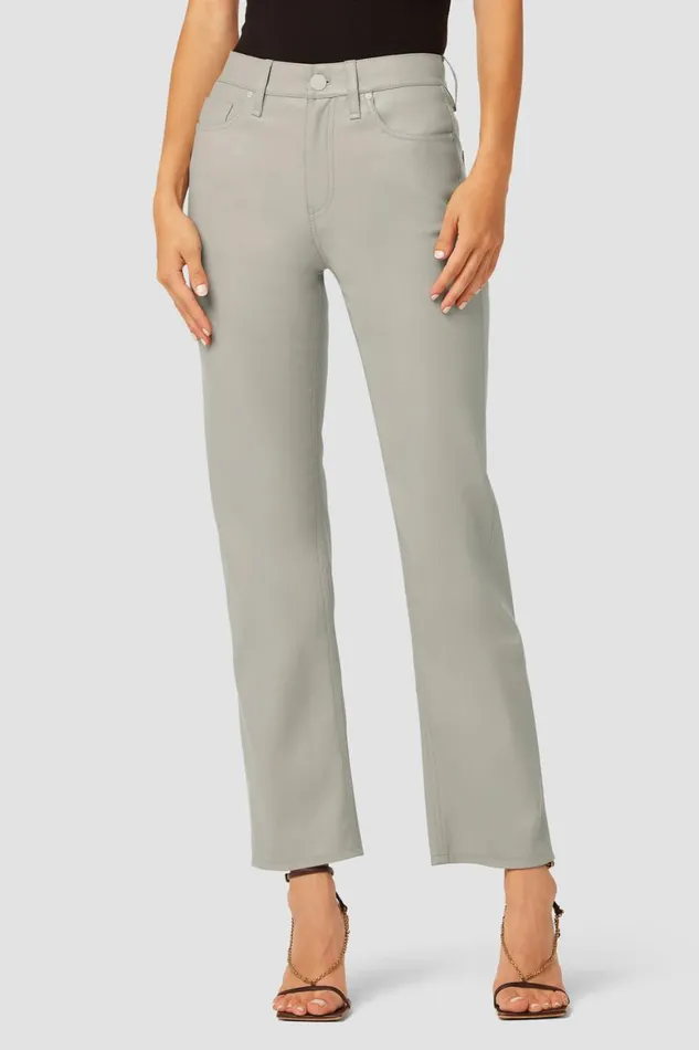 Hudson Jeans Straight Remi HighRise Vegan Leather Straight Pant Moonrock 8211 Women