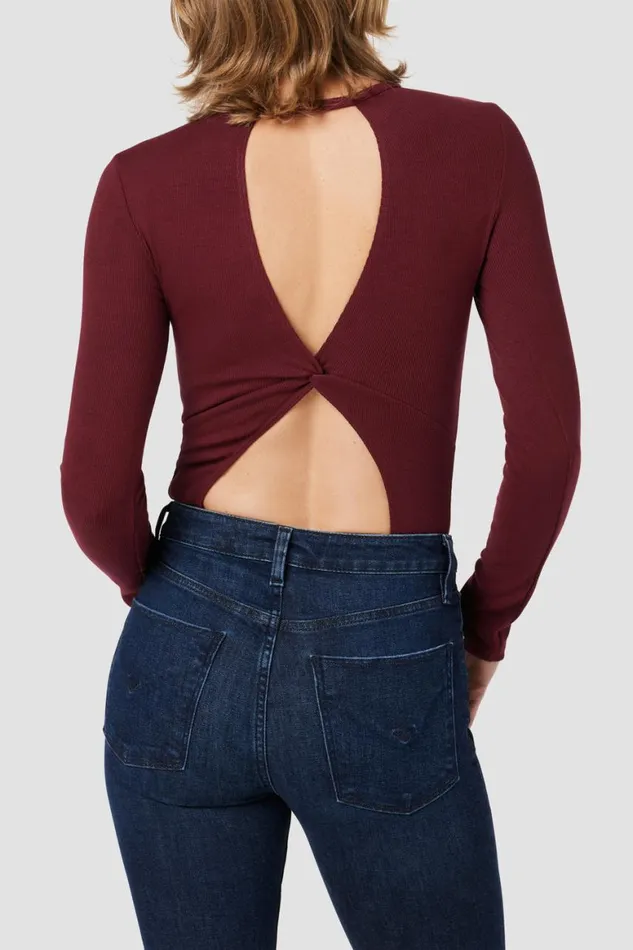 Hudson Jeans Tops and Sweaters Knot Back Bodysuit Bordeaux 8211 Women Hudson Jeans Tops and Sweaters Knot Back Bodysuit Bordeaux 8211 Women