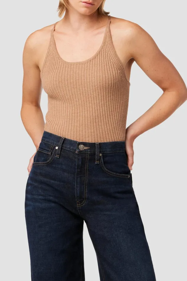Hudson Jeans Tops and Sweaters Knot Back Sweater Tank Camel 8211 Women