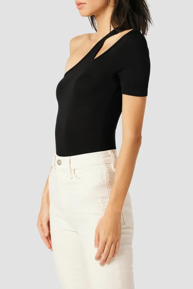 Hudson Jeans Tops and Sweaters Short Sleeve Asymmetrical Bodysuit Black 8211 Women Hudson Jeans Tops and Sweaters Short Sleeve Asymmetrical Bodysuit Black 8211 Women