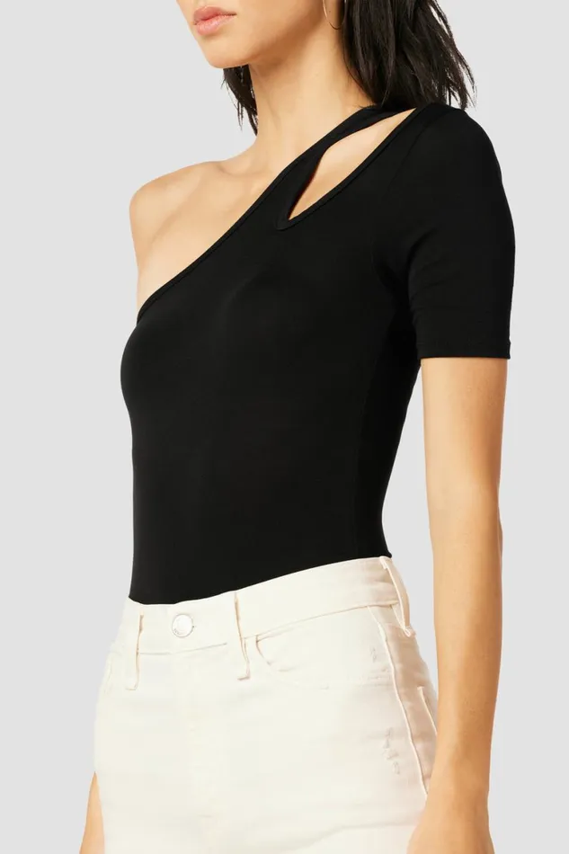 Hudson Jeans Tops and Sweaters Short Sleeve Asymmetrical Bodysuit Black 8211 Women Hudson Jeans Tops and Sweaters Short Sleeve Asymmetrical Bodysuit Black 8211 Women