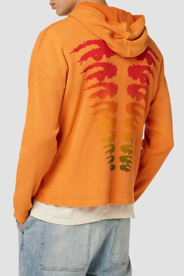 Hudson Jeans Tops and Sweaters Thermal Hoodie Orange Citrus 8211 Men