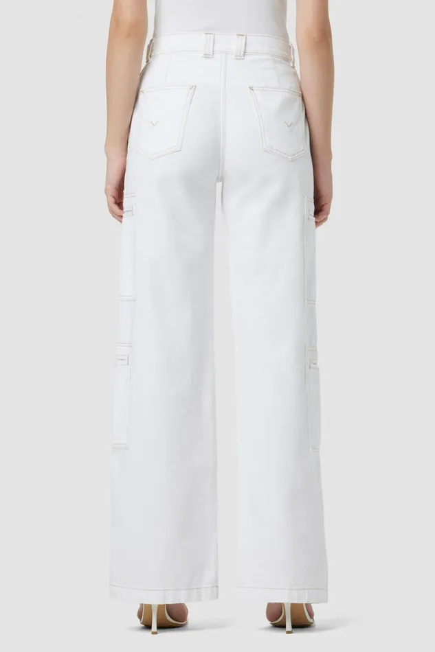 Hudson Jeans Wide Leg HighRise Welt Pocket Wide Leg Cargo White 8211 Women Hudson Jeans Wide Leg HighRise Welt Pocket Wide Leg Cargo White 8211 Women