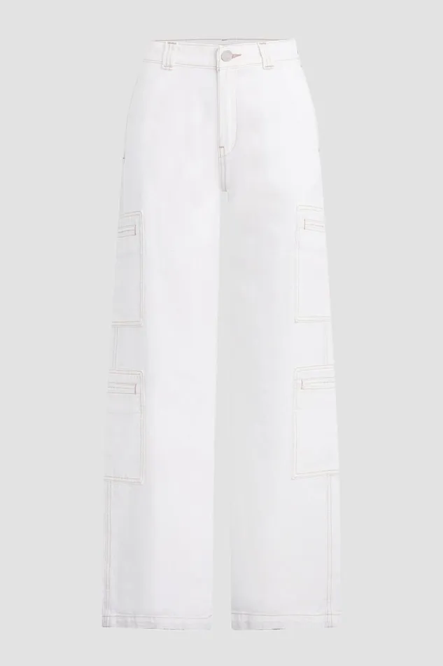 Hudson Jeans Wide Leg HighRise Welt Pocket Wide Leg Cargo White 8211 Women Hudson Jeans Wide Leg HighRise Welt Pocket Wide Leg Cargo White 8211 Women