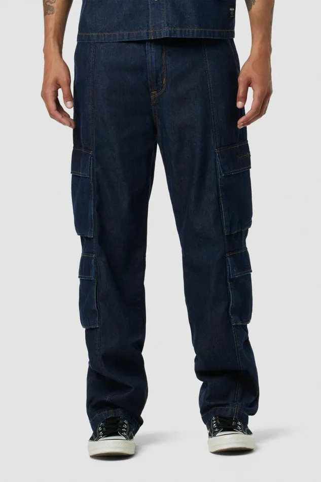 Hudson Jeans Wide Leg Wide Leg Cargo Dark Chambray 8211 Men