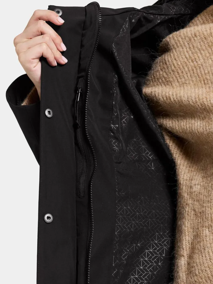 Ilma Parka Black Women Didriksons Spring Jackets