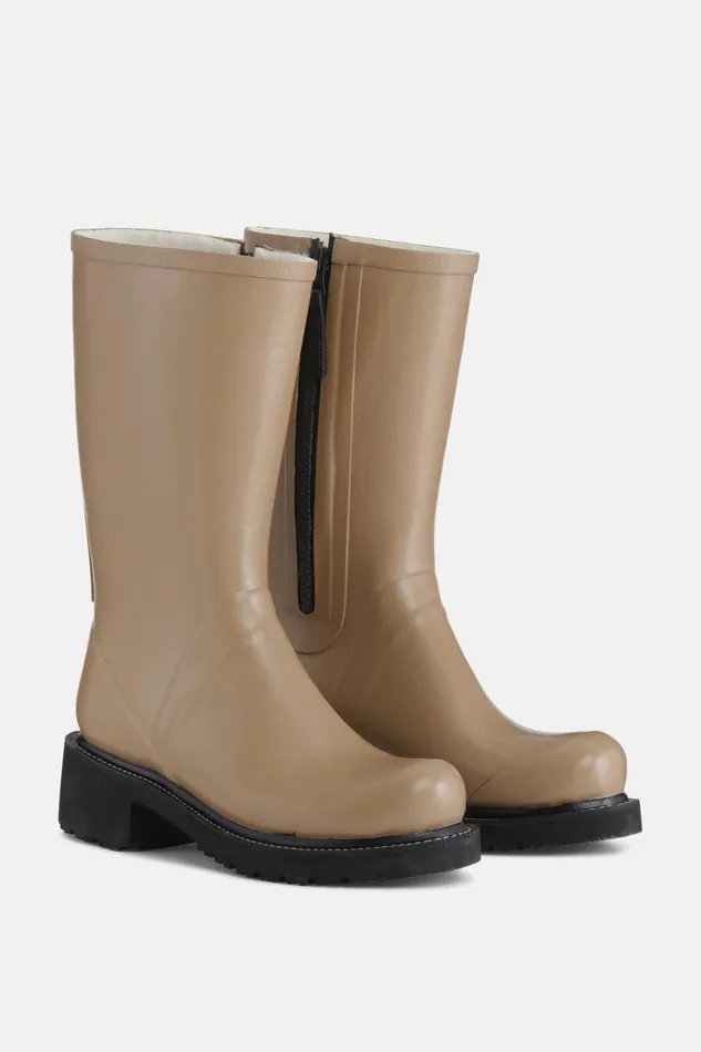 Ilse Jacobsen 34 Rubber Boots With Zip 8211 Otter Women Rainboots Medium