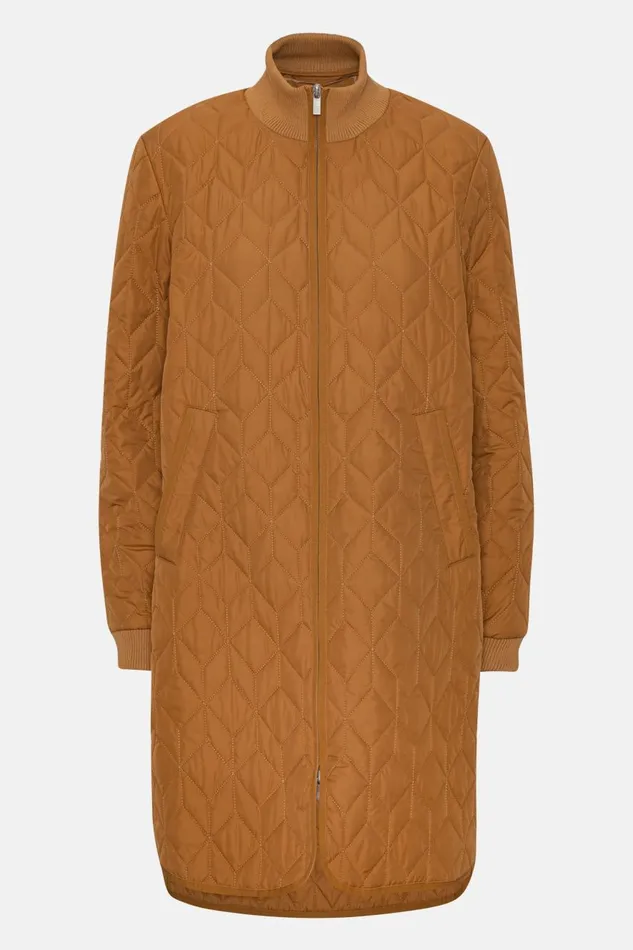 Ilse Jacobsen Padded Quilt Coat 8211 Golden Brown Women Jackets And Coats