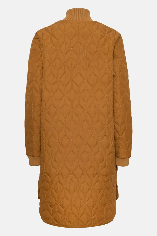 Ilse Jacobsen Padded Quilt Coat 8211 Golden Brown Women Jackets And Coats