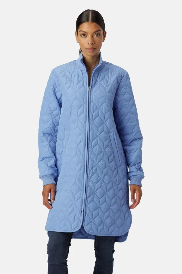 Ilse Jacobsen Padded Quilt Coat 8211 Light Regatta Women Jackets And Coats