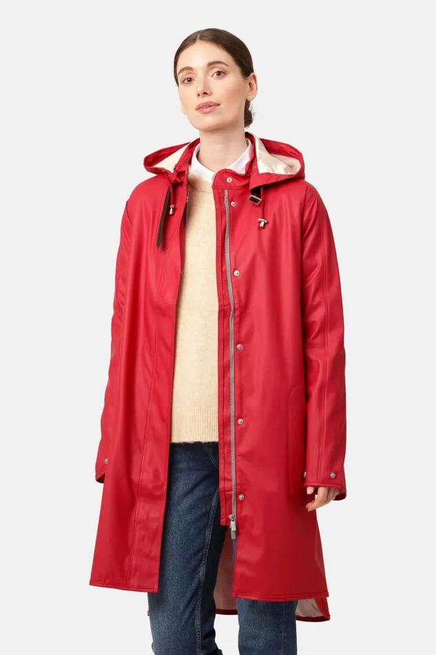 Ilse Jacobsen Raincoat 8211 Deep Red Women Raincoats