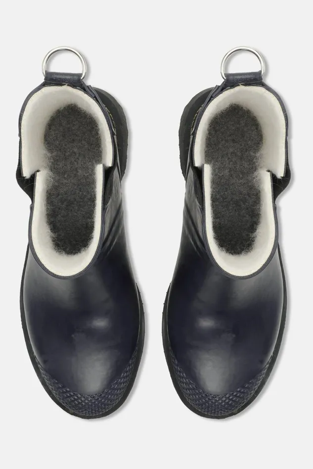 Ilse Jacobsen Short Rubber Boots With High Heel 8211 Dark Indigo Women Rainboots Short