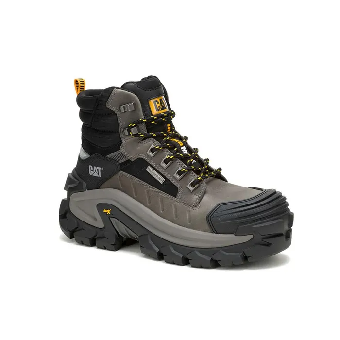 Invader Max Waterproof Composite Toe Work Boot Gargoyle Men Cat Footwear Boots