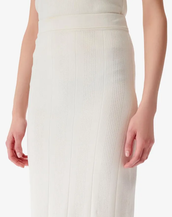 IRO CAIFA RIBBED JERSEY MIDI SKIRT Mastic Women Shorts and Skirts
