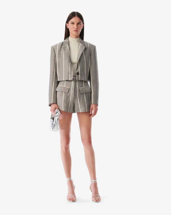 IRO DUPA STRIPED SUIT JACKET Ecrunavy Women Jackets and Coats