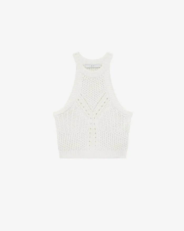 IRO FIROZA CROCHET TANK Greyblack Women Knits