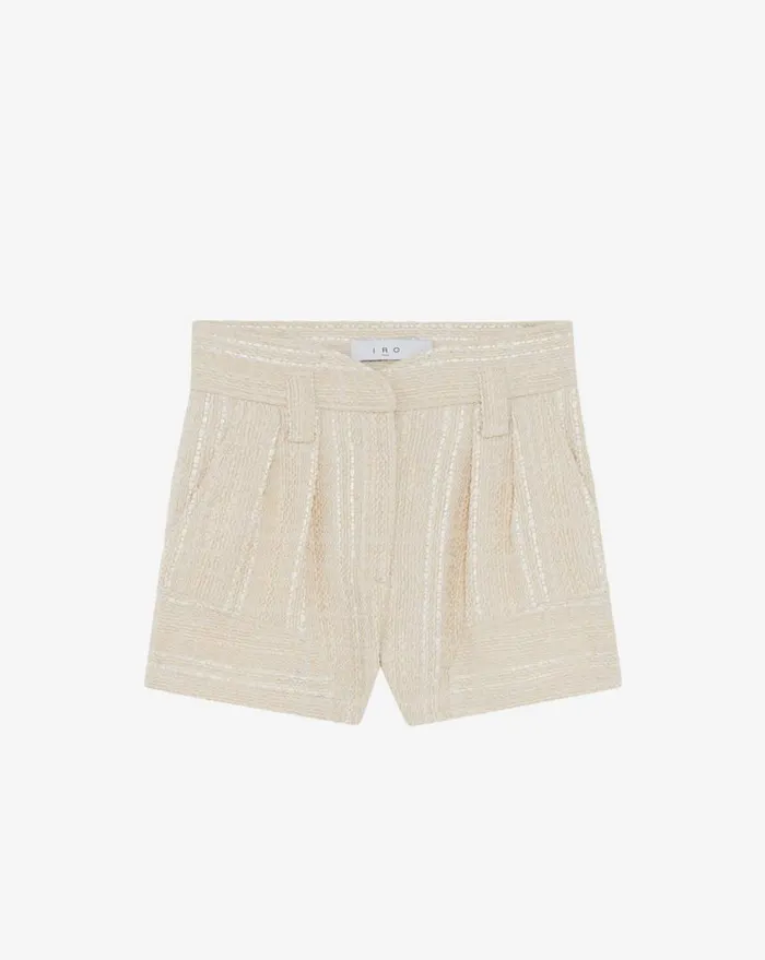 IRO INIBA LUREX TWEED SHORTS Ecru Women Shorts and Skirts