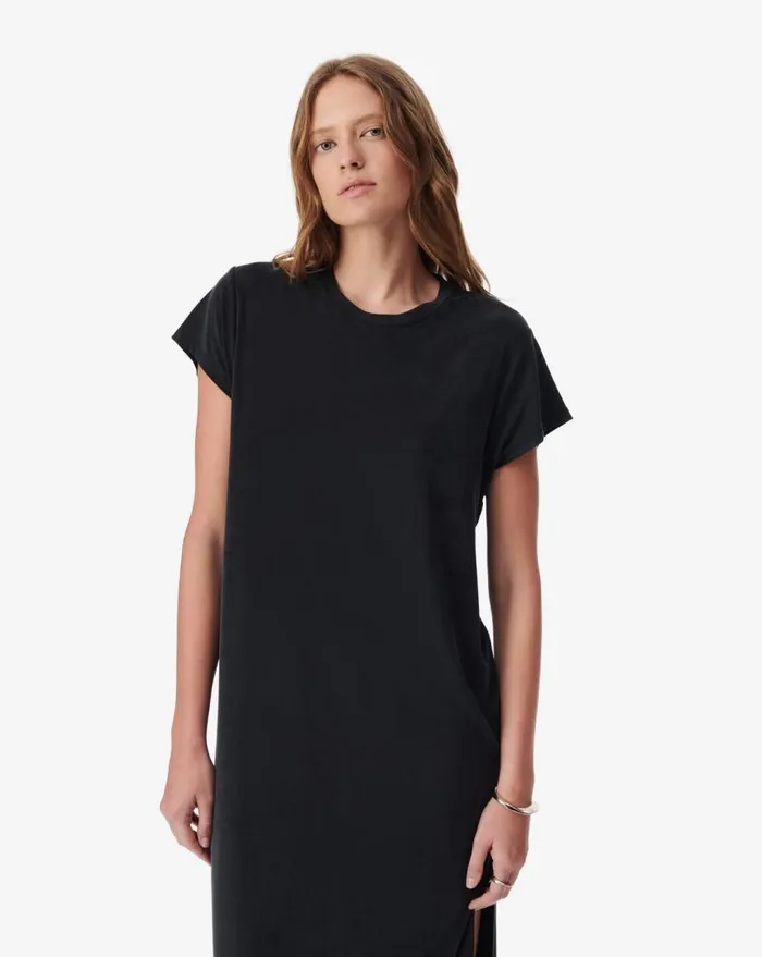 IRO KIRAZAE JERSEY CREW NECK DRESS Black Women Dresses
