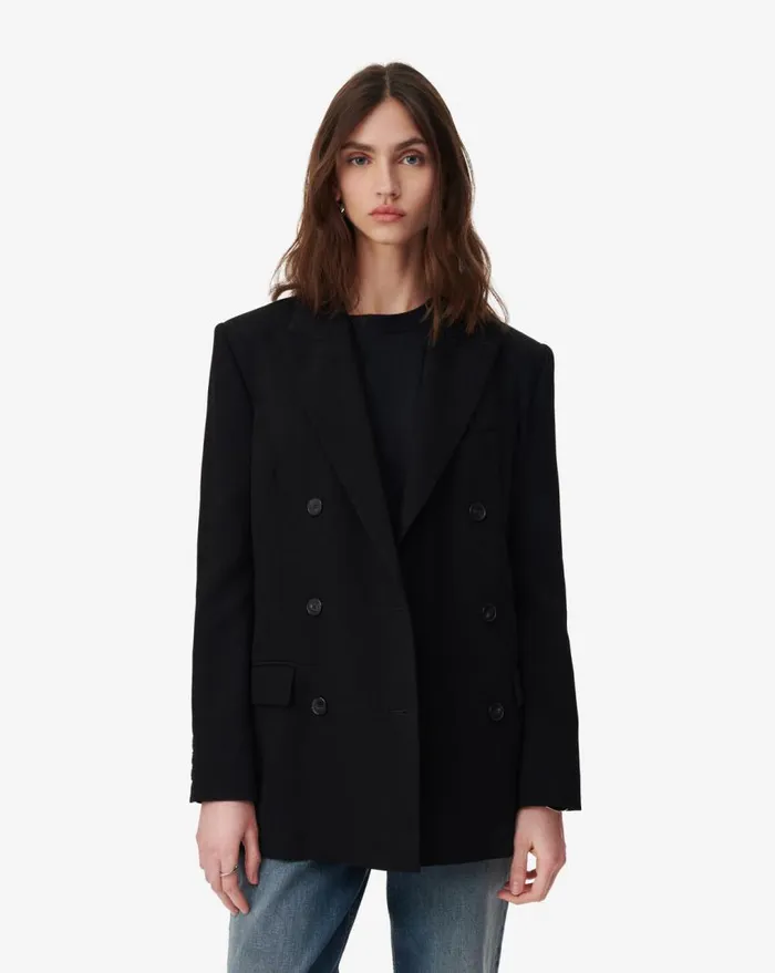 IRO KRISTAL TWILL BLAZER Black Women Jackets and Coats