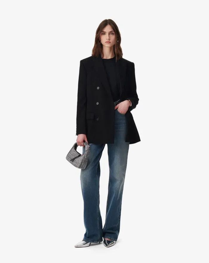 IRO KRISTAL TWILL BLAZER Black Women Jackets and Coats
