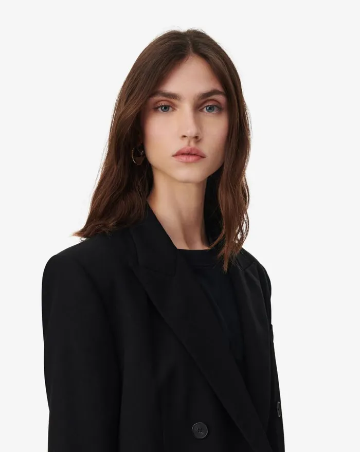 IRO KRISTAL TWILL BLAZER Black Women Jackets and Coats
