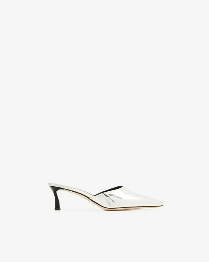 IRO MUMU MIRROR MULES Silver Miror Women Sandals