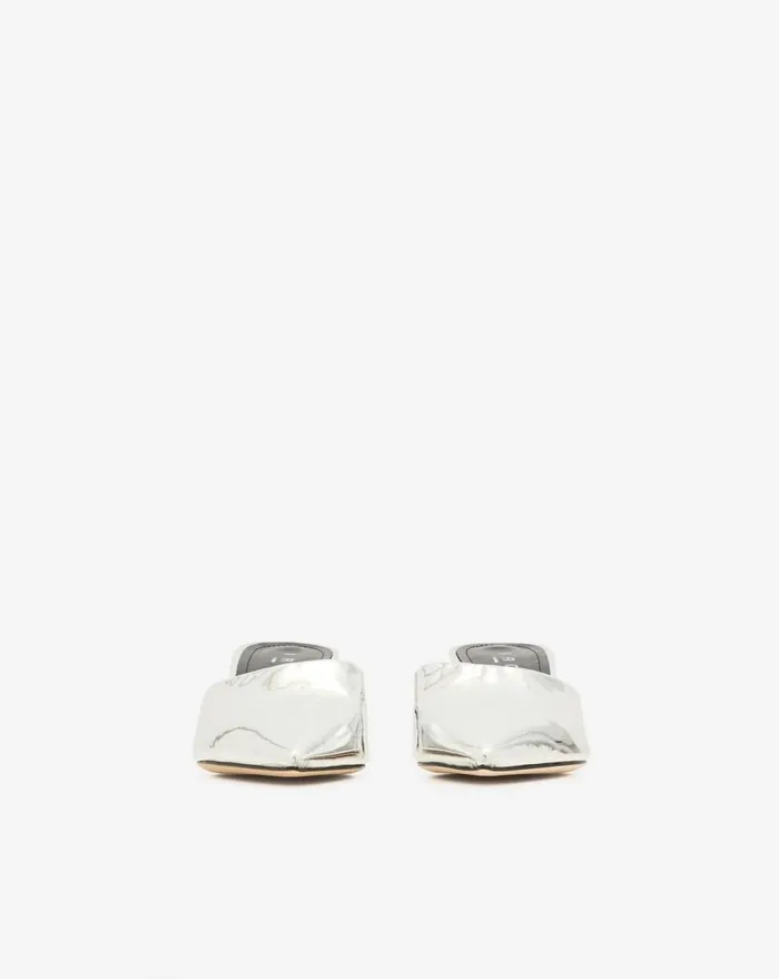 IRO MUMU MIRROR MULES Silver Miror Women Sandals
