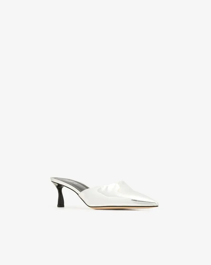 IRO MUMU MIRROR MULES Silver Miror Women Sandals