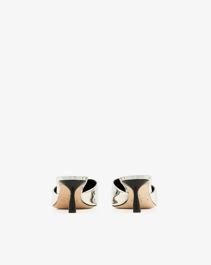 IRO MUMU MIRROR MULES Silver Miror Women Sandals