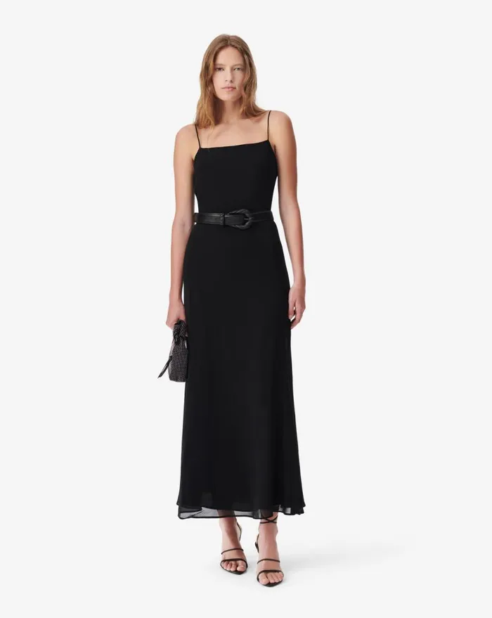 IRO RALNISPE SILK DRESS Champagne Women Dresses