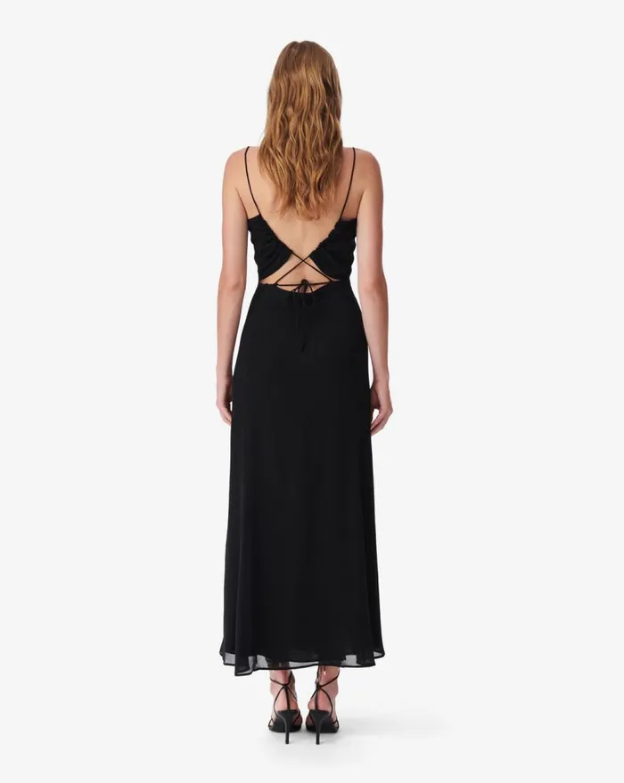 IRO RALNISPE SILK DRESS Champagne Women Dresses