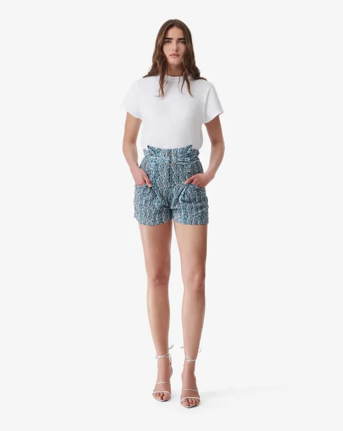 IRO RASINE HIGHWAIST SHORTS Multico Blue Women Shorts and Skirts