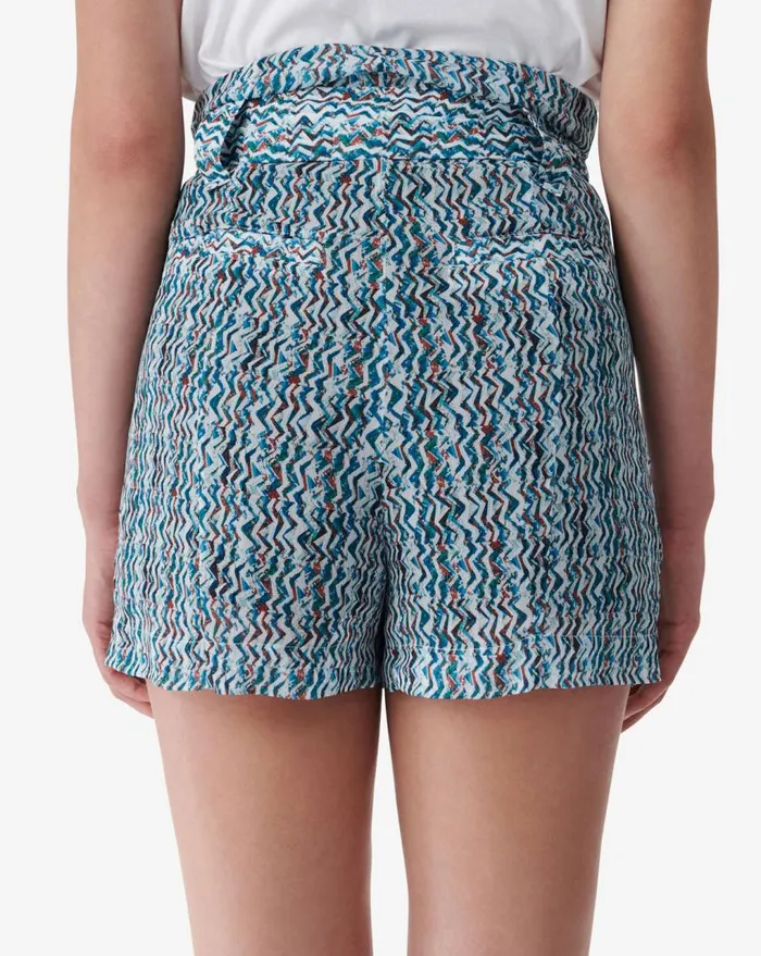 IRO RASINE HIGHWAIST SHORTS Multico Blue Women Shorts and Skirts