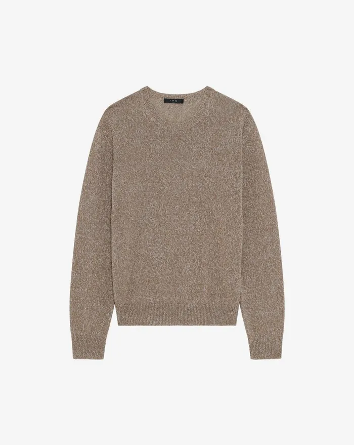 IRO SHAD ROUNDNECK LINENBLEND SWEATER Beige Men Sweaters