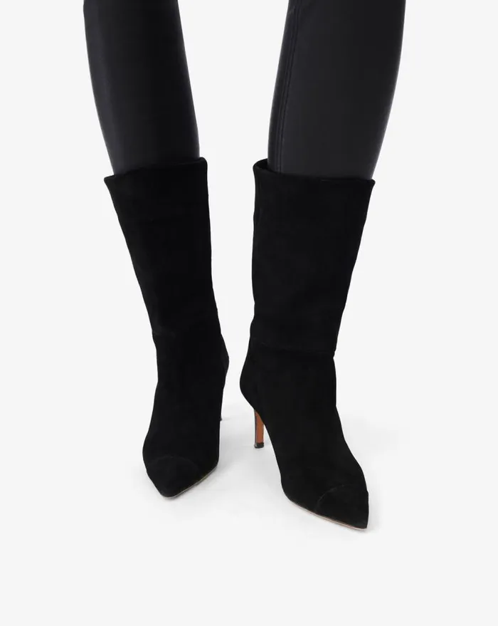 IRO TAKARI SUEDE LEATHER ANKLE BOOTS Black Women Boots