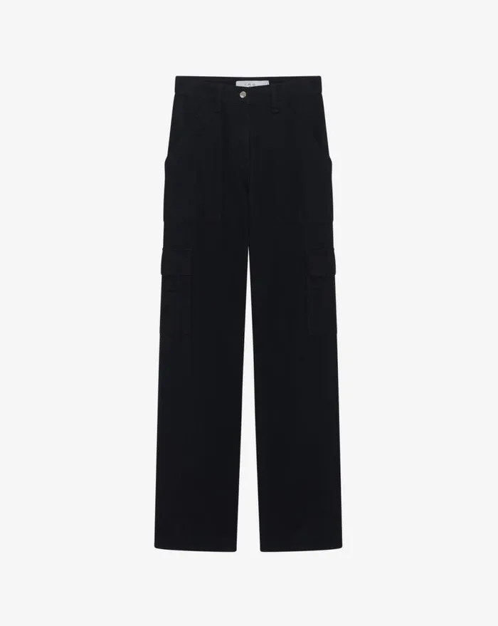 IRO TIAM LOOSE FIT CARGO JEANS Black Stone Women Jeans