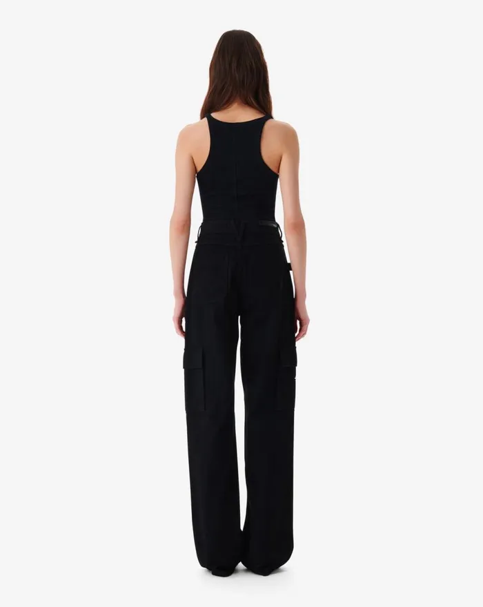 IRO TIAM LOOSE FIT CARGO JEANS Black Stone Women Jeans