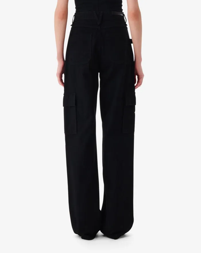 IRO TIAM LOOSE FIT CARGO JEANS Black Stone Women Jeans