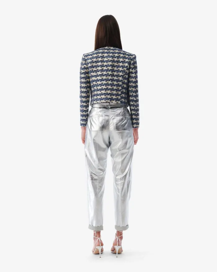 IRO TIARE LUREX TWEED JACKET Bluesilver Women Jackets and Coats