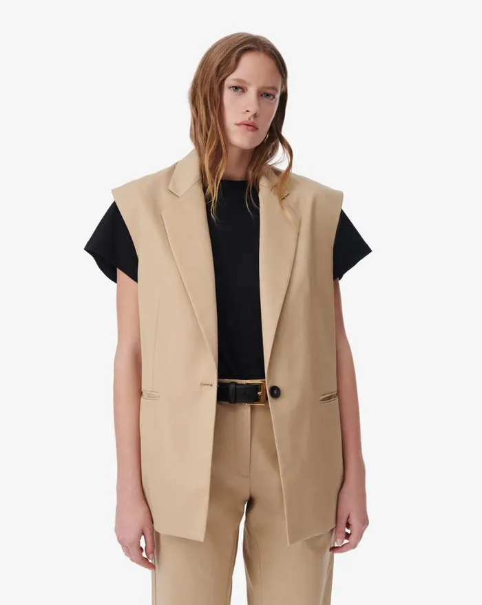 IRO VIRIA SUIT VEST Camel Women Jackets and Coats
