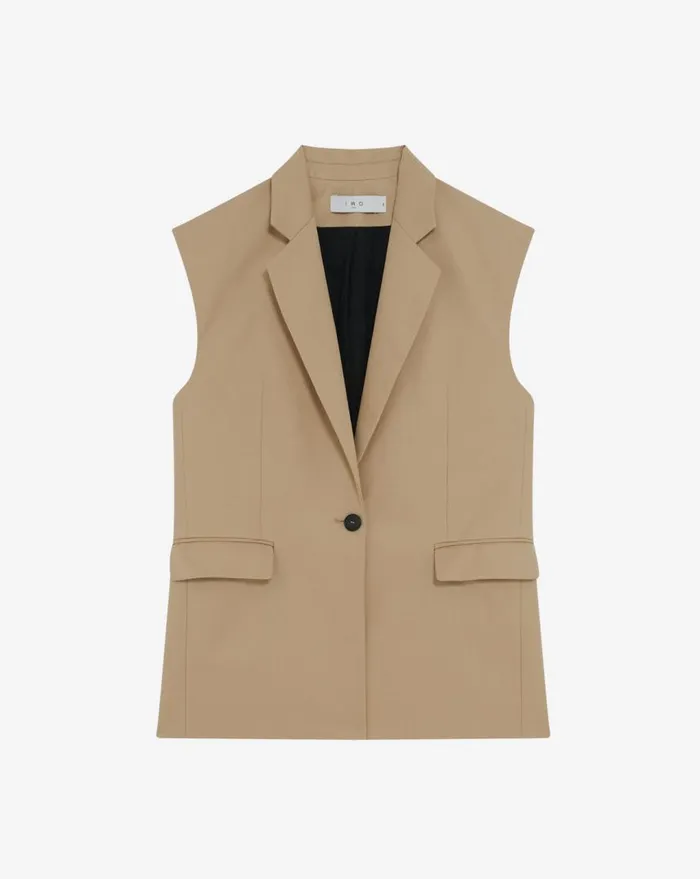 IRO VIRIA SUIT VEST Camel Women Jackets and Coats
